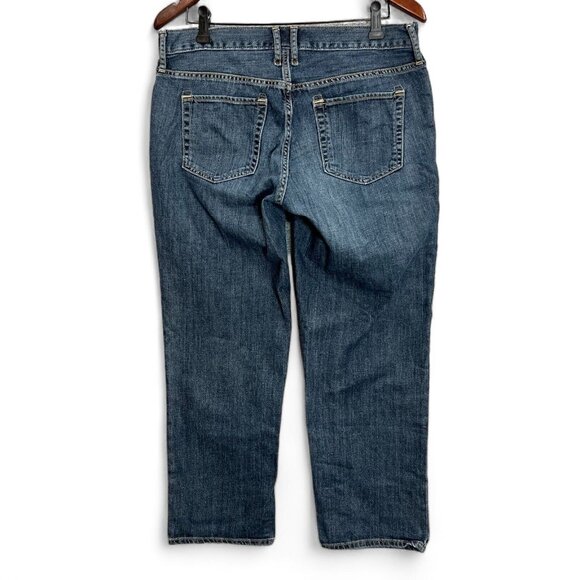 Eddie Bauer Jeans Women Size 6 Blue Boyfriend Relaxed Fit Mid Rise Faded Cotton - Picture 2 of 13